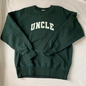 UNCLE STUDIOS SWEATSHIRT IN FOREST GREEN SIZE SMALL